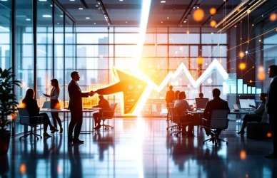 Professionele carrièretransitie van verkoop naar recruitment met moderne kantooromgevingen en verbindingspijl